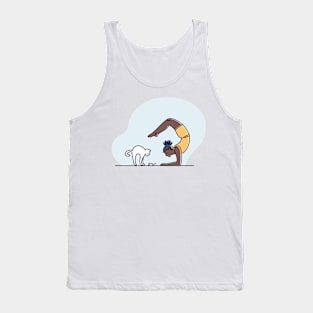 YOGA WITH CAT ILLUSTRATION Tank Top